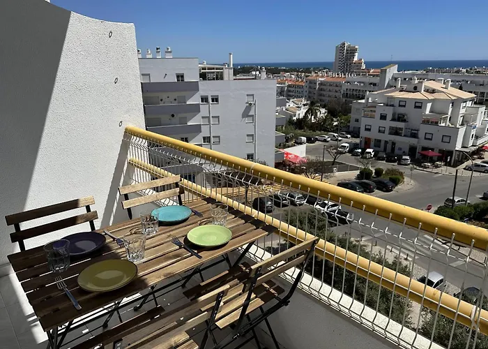 公寓 Go4Portugal - Dinis - Luxe Condo With Pool, Airco, Seaview With Two Balcony 阿尔布费拉